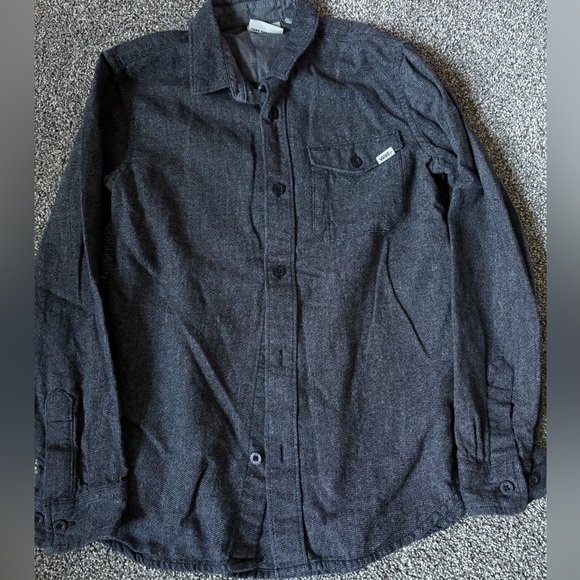 Vans Black Button Down Kids Shirt - Picture 1 of 4